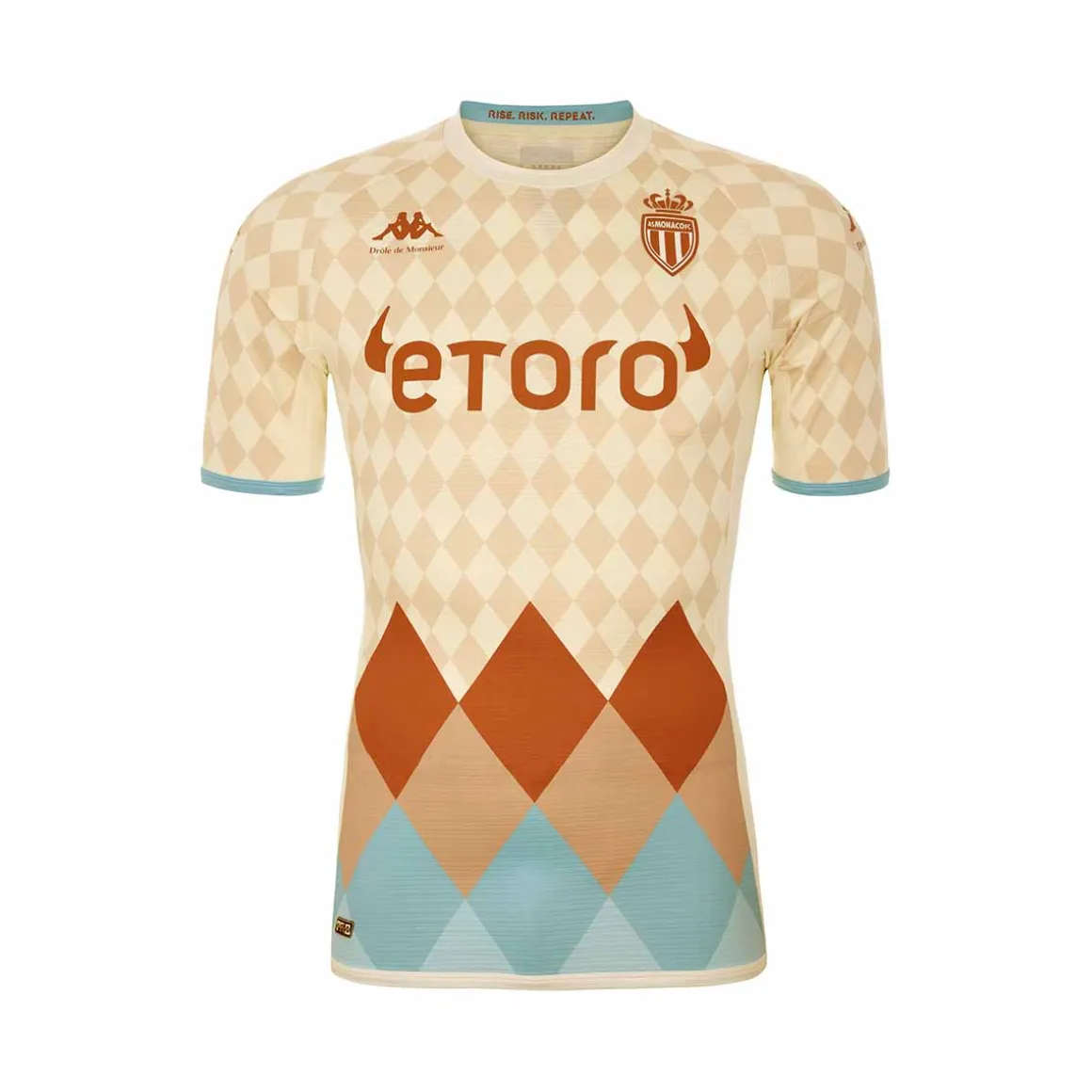 Maillot Kombat Pro Drole De Monsieur X Kappa X As Monaco Homme Beige