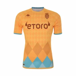 Maillot Kombat Pro Drole De Monsieur X Kappa X As Monaco Homme Jaune