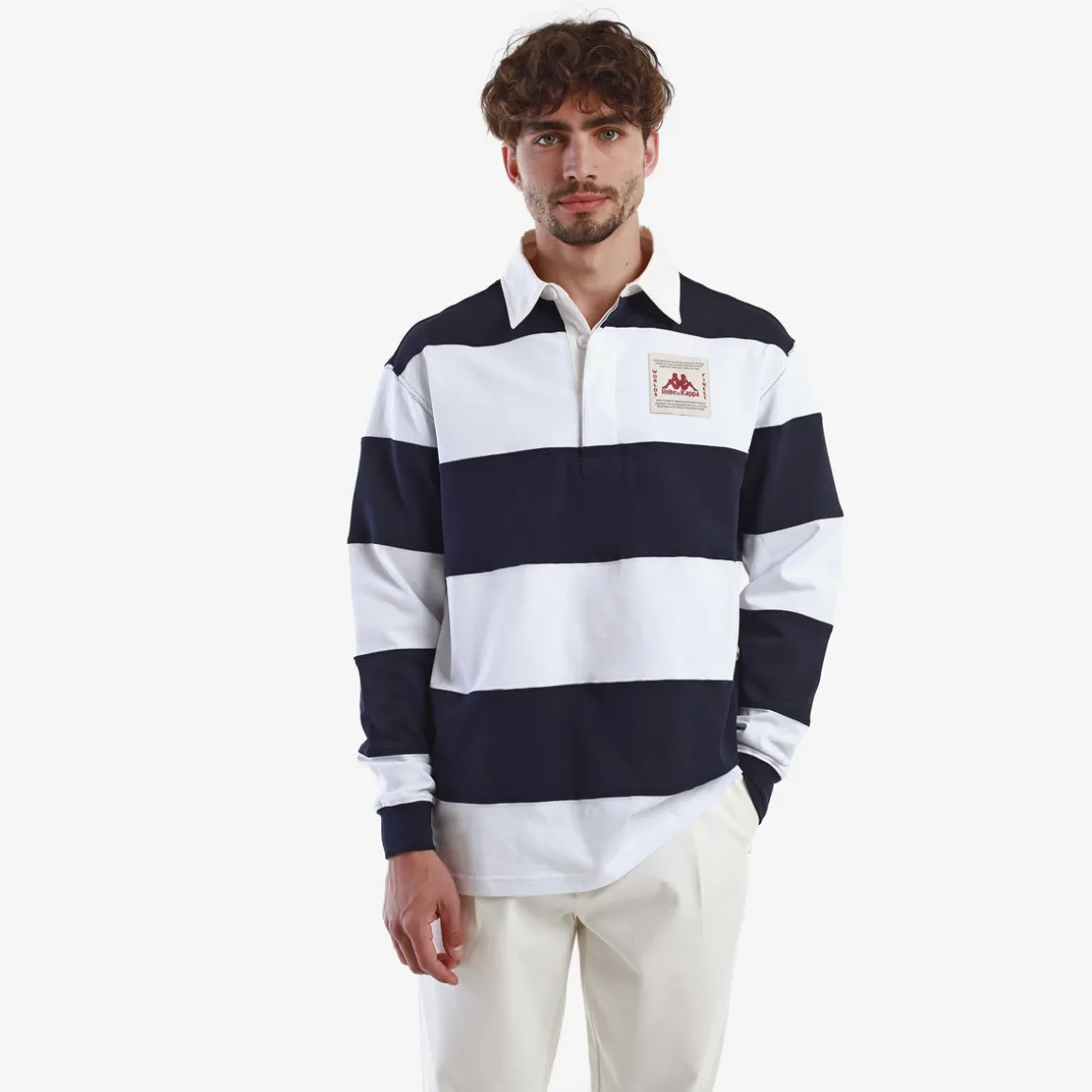 Polo Halyf Robe Di Kappa Blanc Unisexe