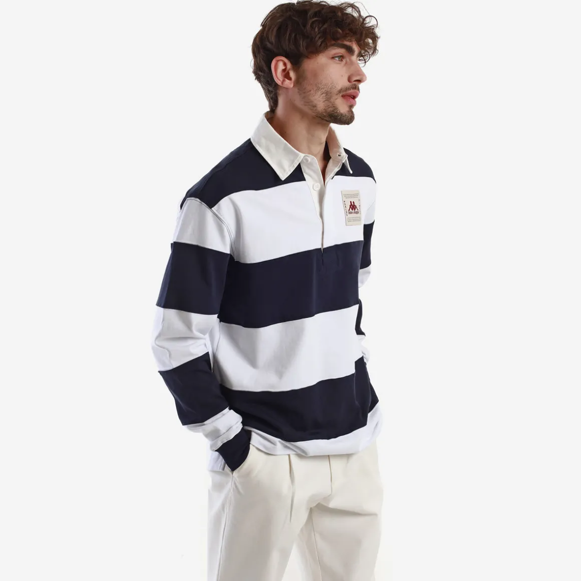 Polo Halyf Robe Di Kappa Blanc Unisexe