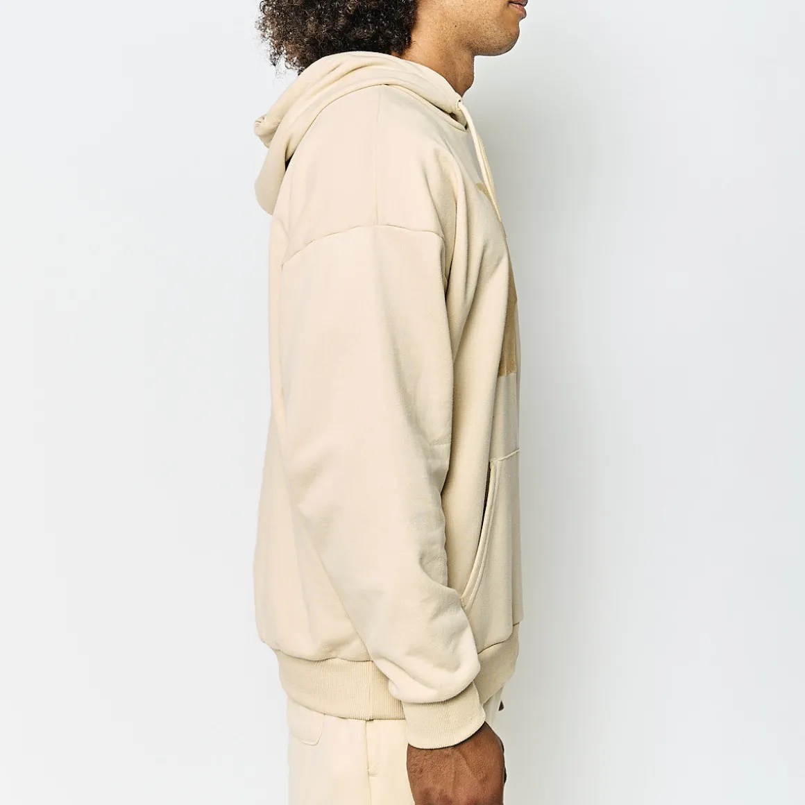 Sweat-Shirt A Capuche Unisexe Vaste Authentic Beige