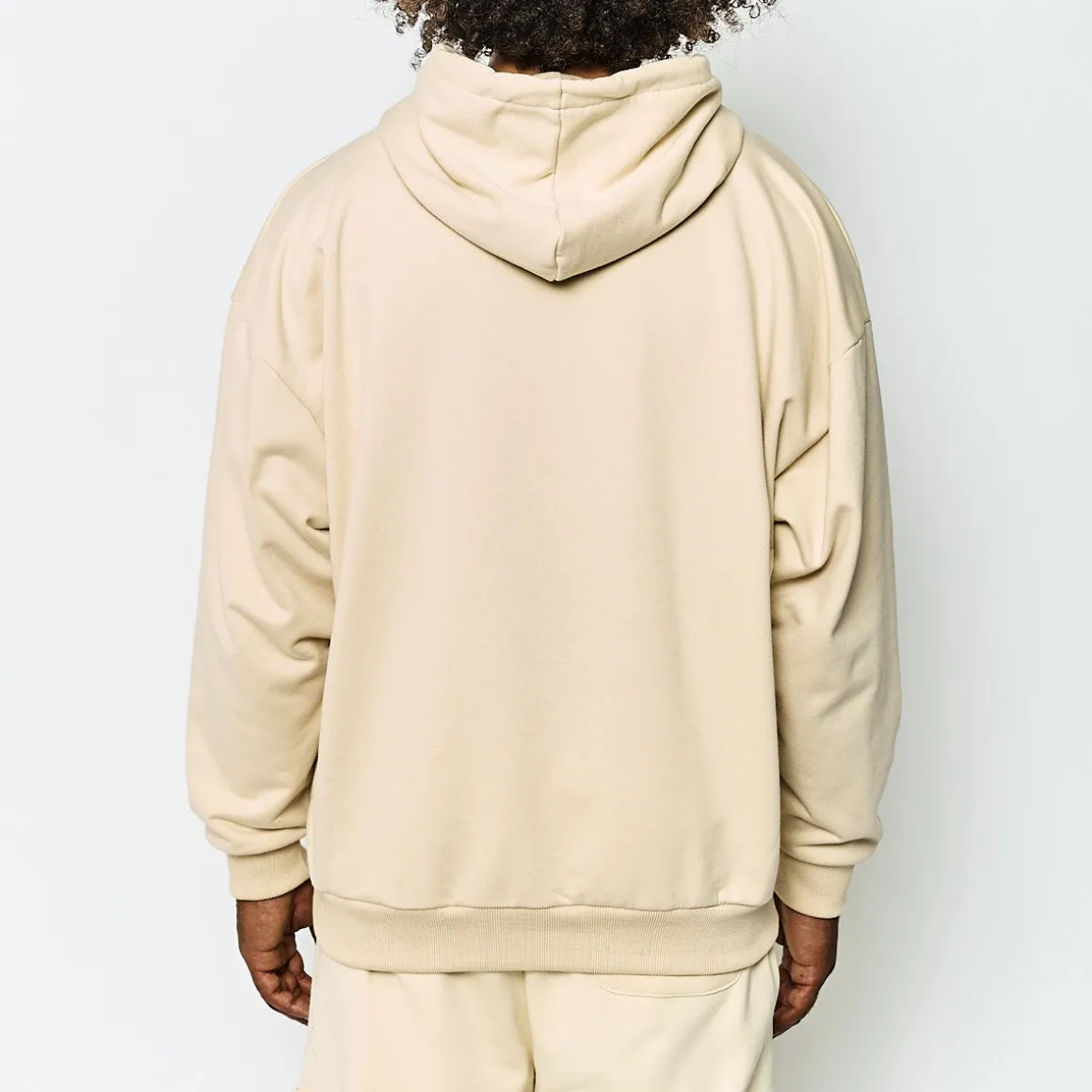 Sweat-Shirt A Capuche Unisexe Vaste Authentic Beige